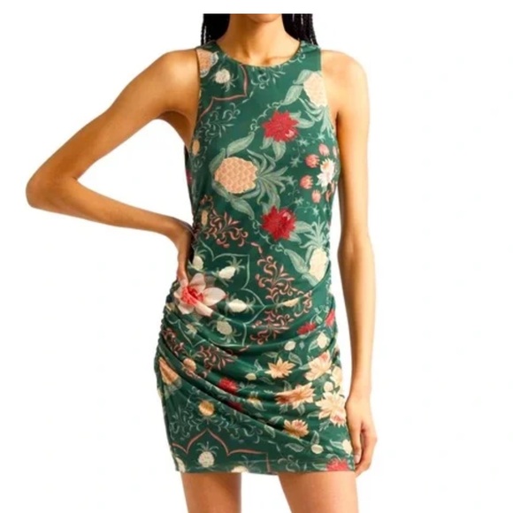 FARM Rio Dresses & Skirts - Farm Rio Pineapple Garden Stretch Tulle Bodycon Dress Tropical Roughed Size S